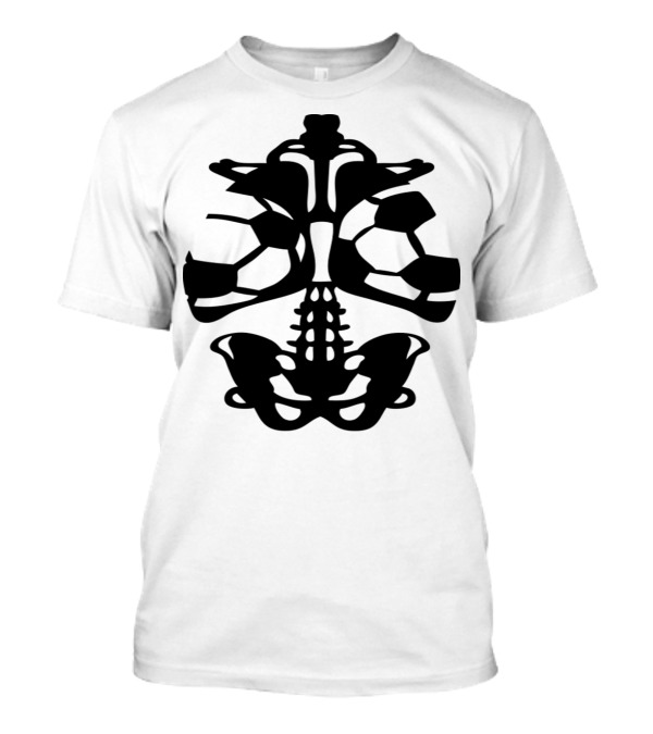 Lung Human Skeleton Soccer Ball Fusion T-Shirt