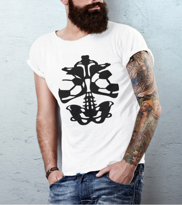 Lung Human Skeleton Soccer Ball Fusion T-Shirt