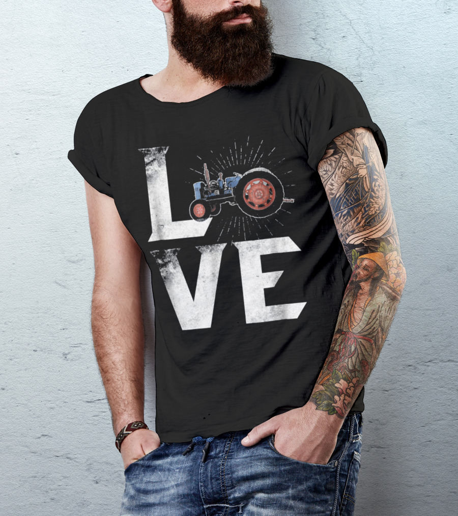 Love Tractor Farmer Rancher Farming T-Shirt