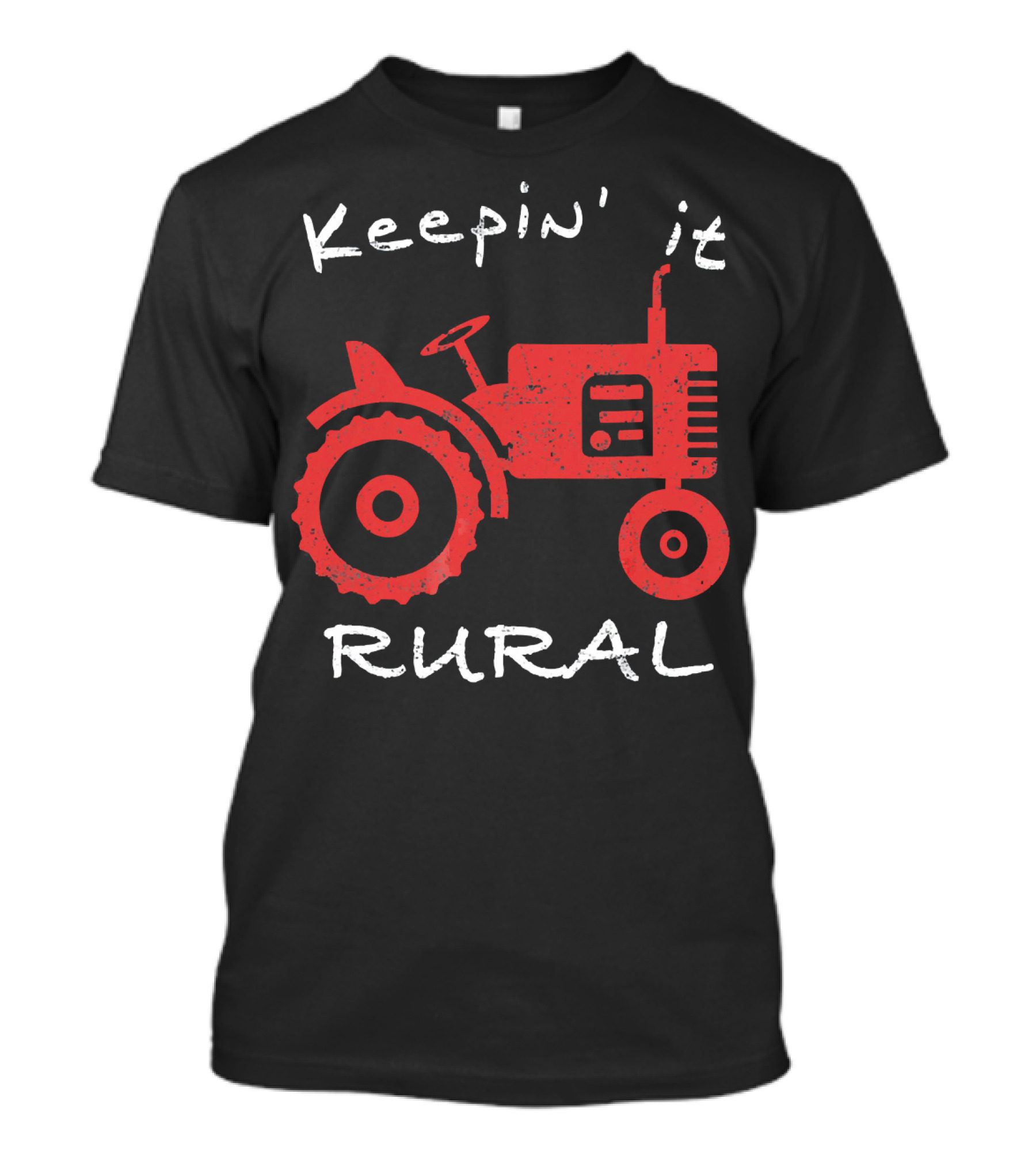 Keepin It Rural Farming Tractor Red Vintage Tractor T-Shirt
