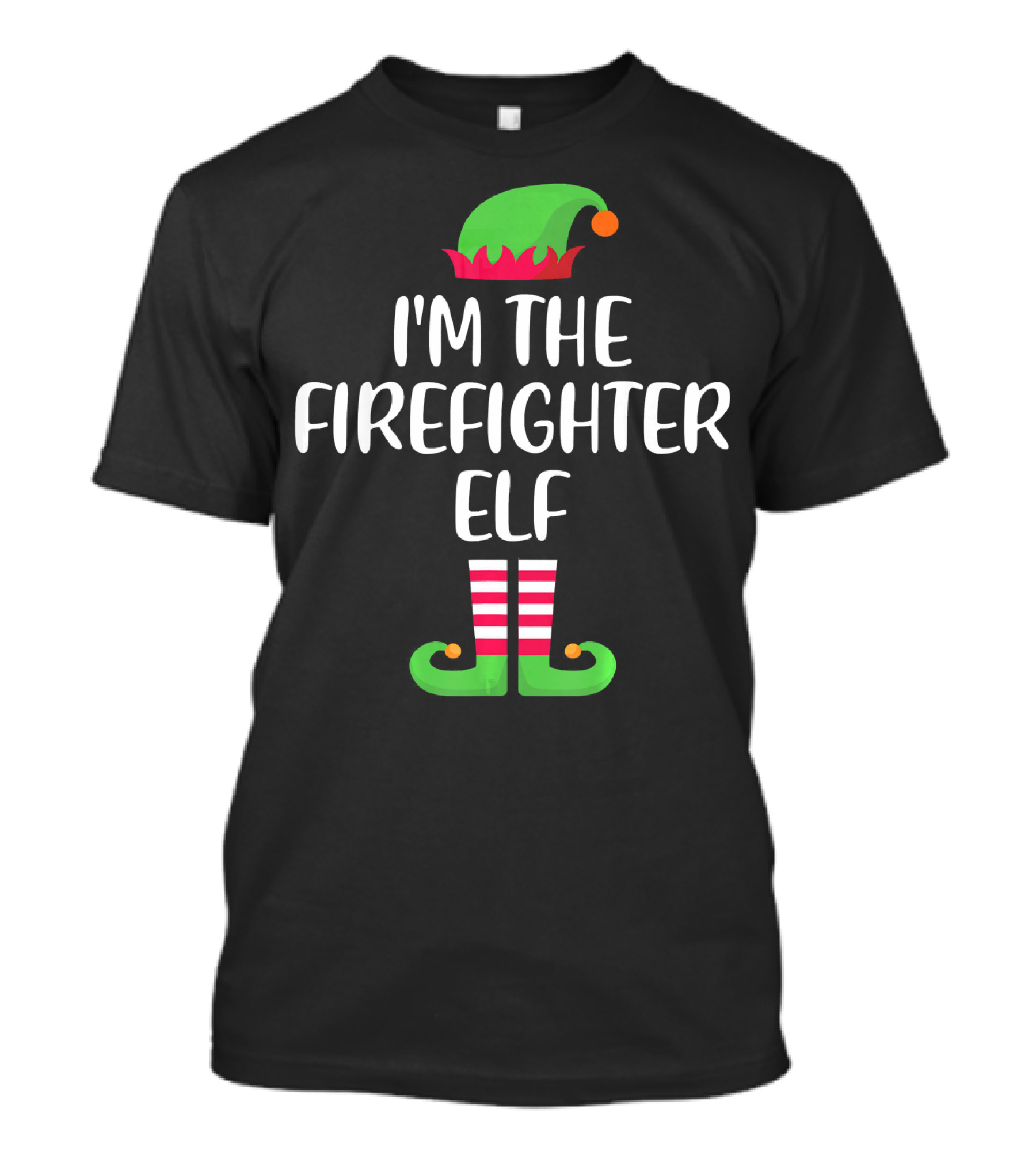 I'm The Firefighter Elf Matching Family Group Christmas T-Shirt