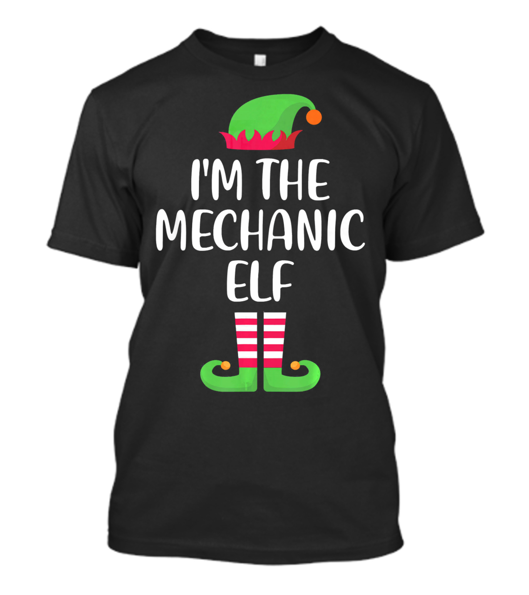 I'm The Mechanic Elf Matching Family Group Holiday T-Shirt
