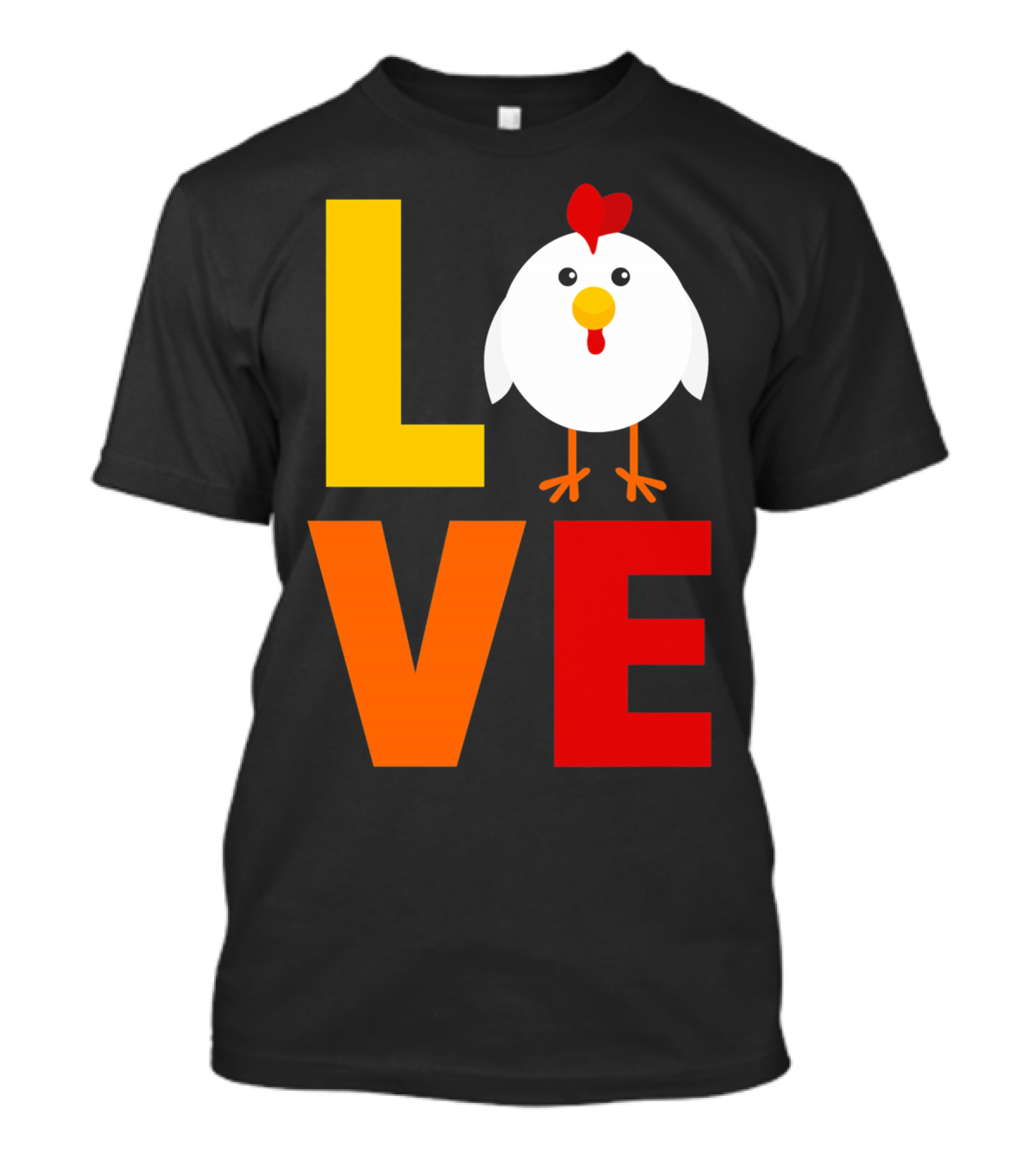 LOVE Chicken Colorful Farm T-Shirt