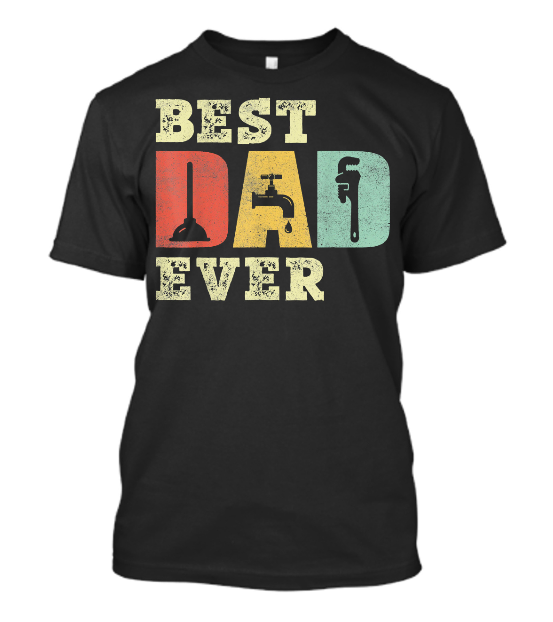 Best Dad Ever Plumber Tools Vintage T-Shirt