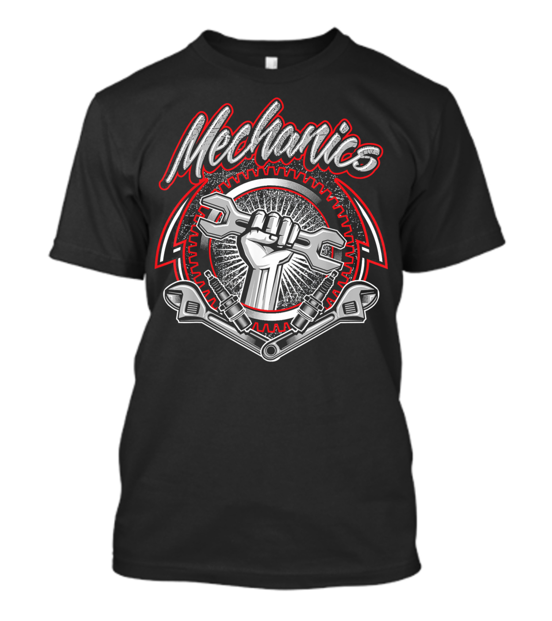 Mechanics Wrench Fist Gear Spanner T-Shirt