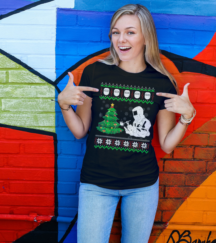 Merry Welder Christmas Tree Welding Ugly T-Shirt