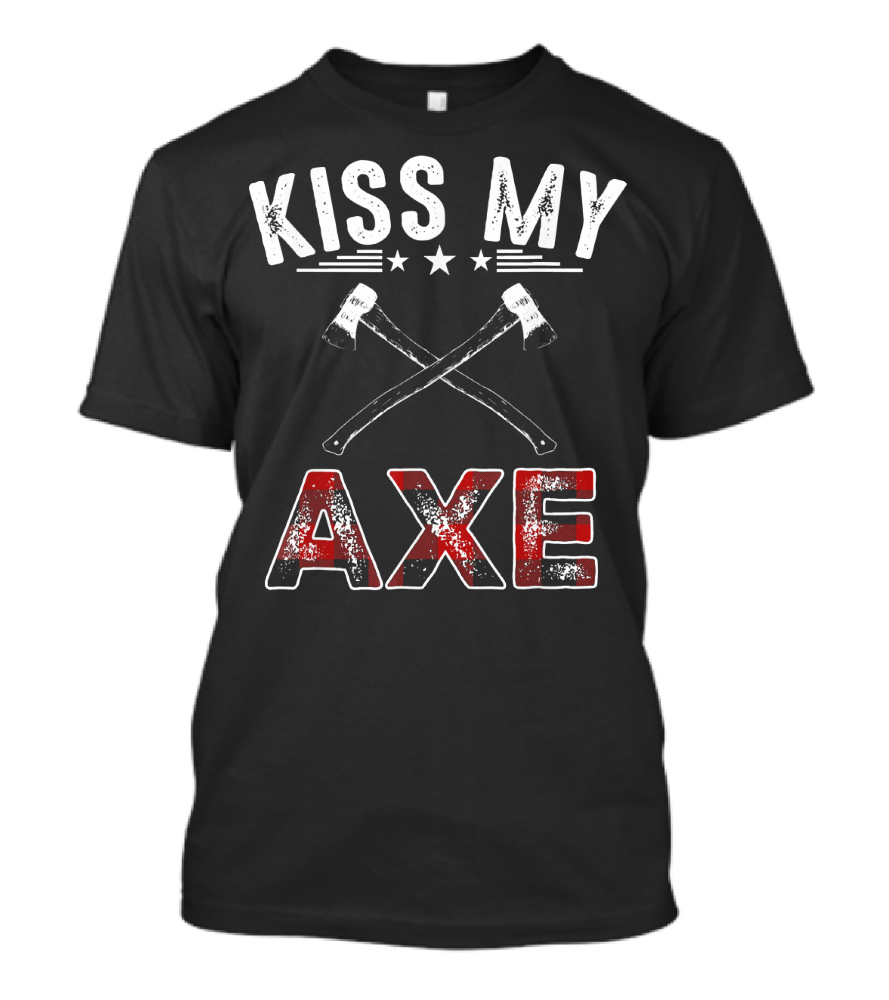 Kiss My Axe Mens Funny Lumberjack T-Shirt