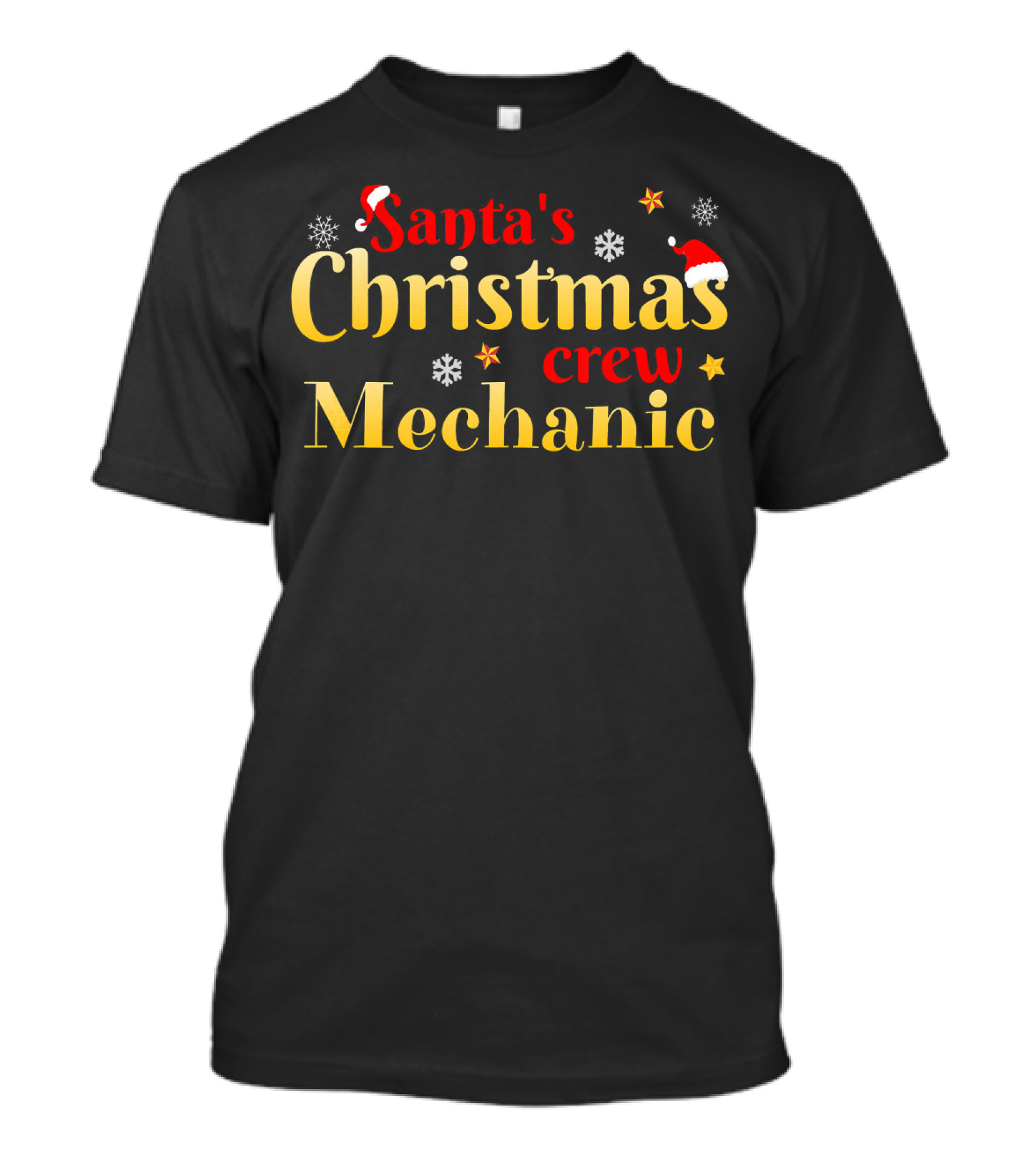 Santa's Christmas Crew Mechanic Team T-Shirt
