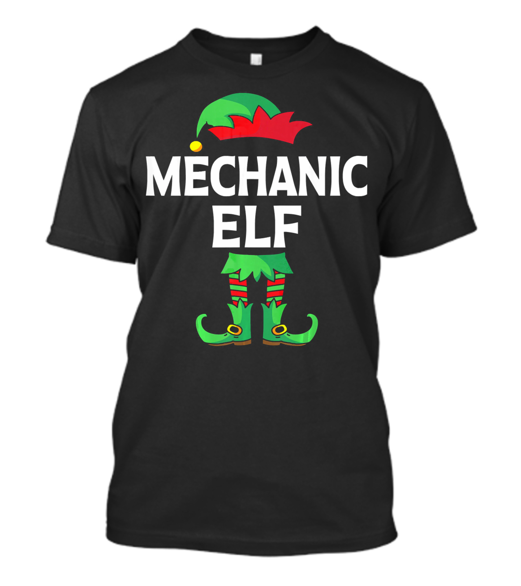 Mechanic Elf Matching Family Group Christmas T-Shirt