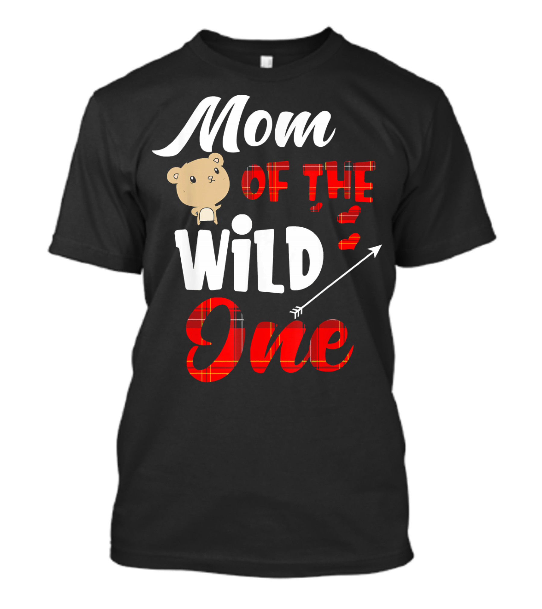 Mom Of The Wild One Plaid Bear And Arrow First Birthday T-Shirt