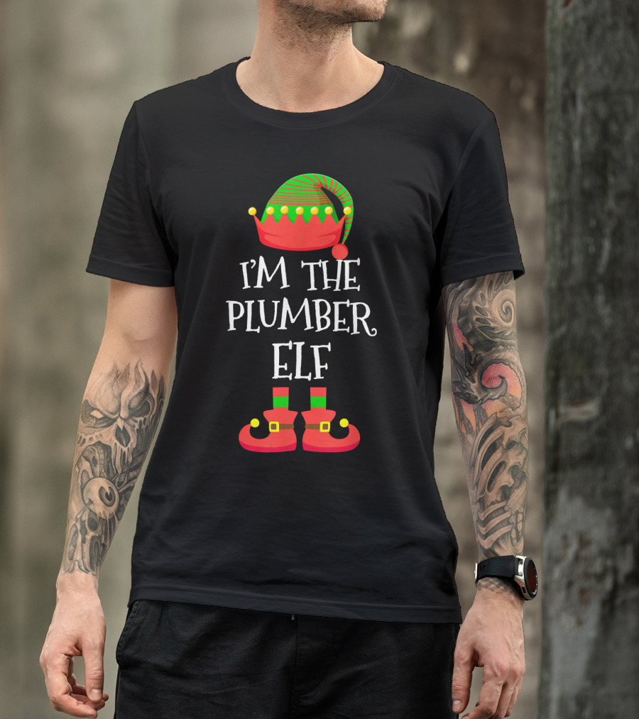 I'm The Plumber Elf Santa's Helper Christmas Costume T-Shirt