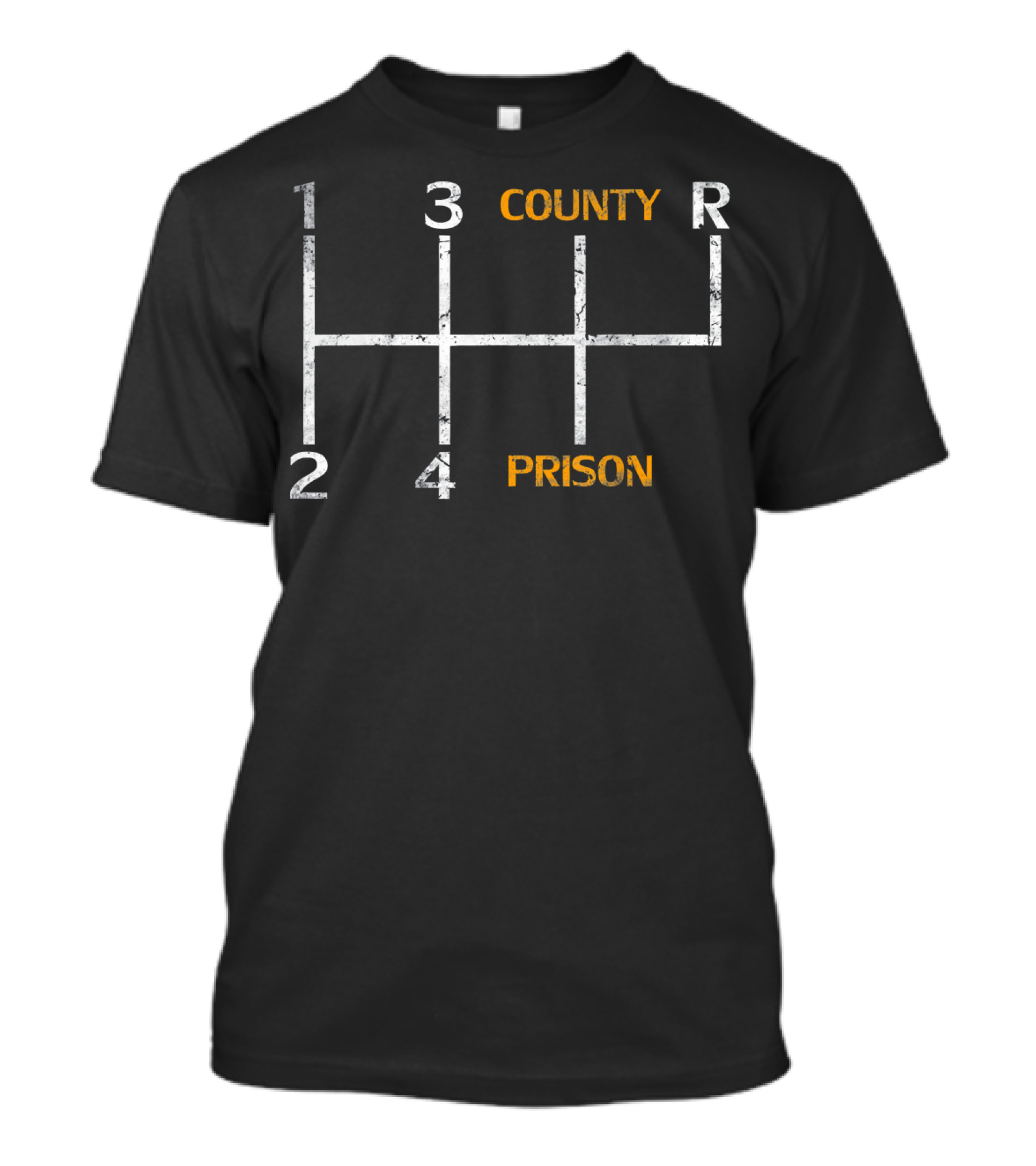 Mechanic Shifting Gear Pattern County Prison T-Shirt