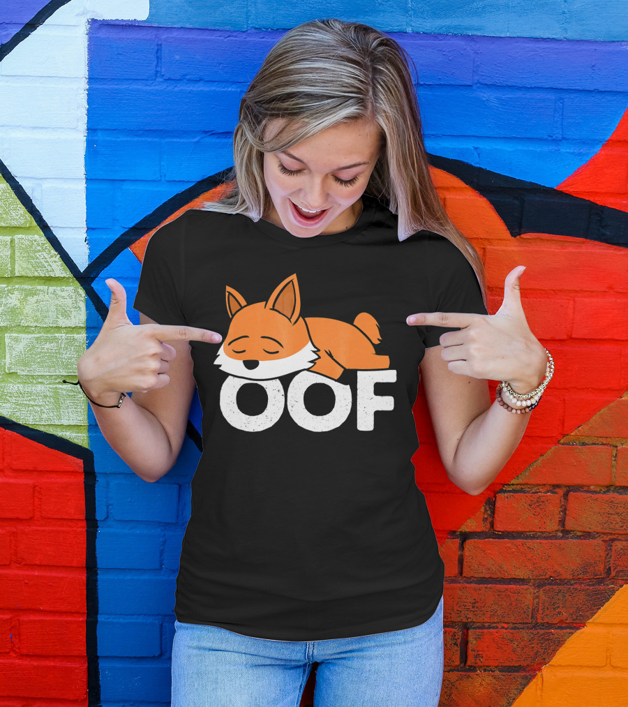 Fox Sleeping Oof Internet Video Gaming Game T-Shirt