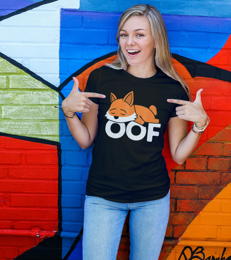 Fox Sleeping Oof Internet Video Gaming Game T-Shirt