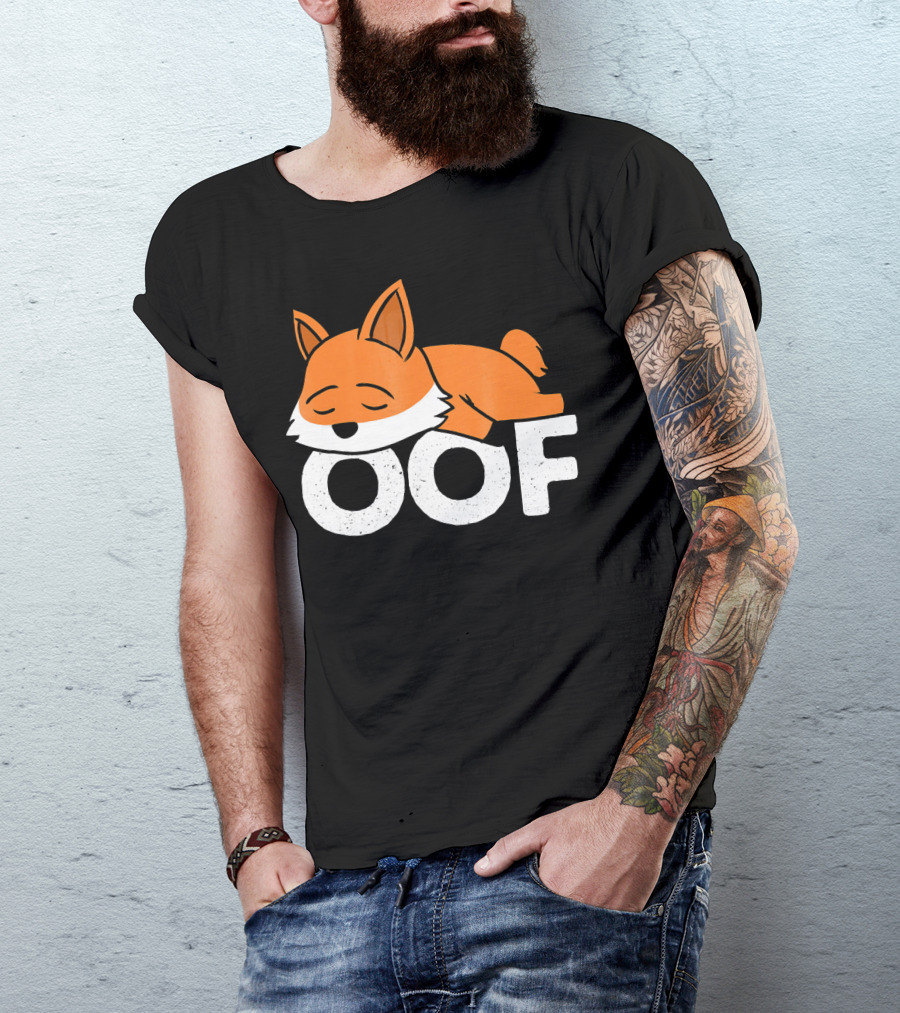 Fox Sleeping Oof Internet Video Gaming Game T-Shirt