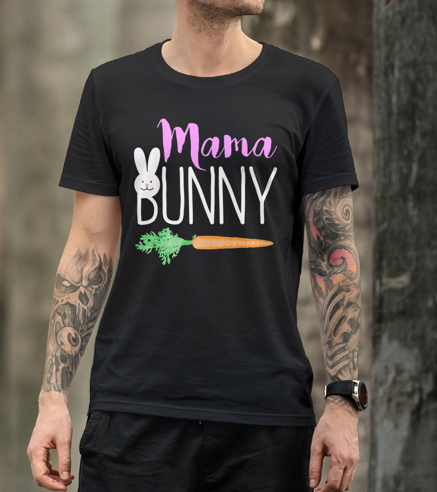 Mama Bunny Family Easter Carrot Bunny T-Shirt