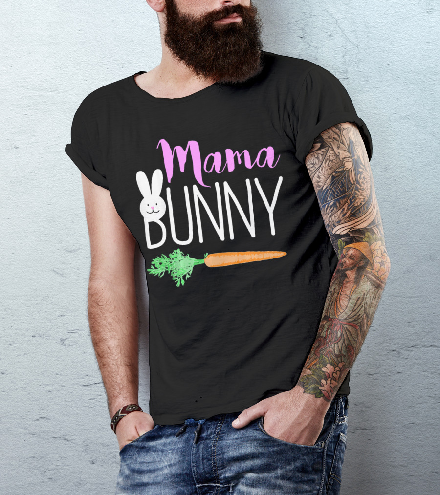 Mama Bunny Family Easter Carrot Bunny T-Shirt