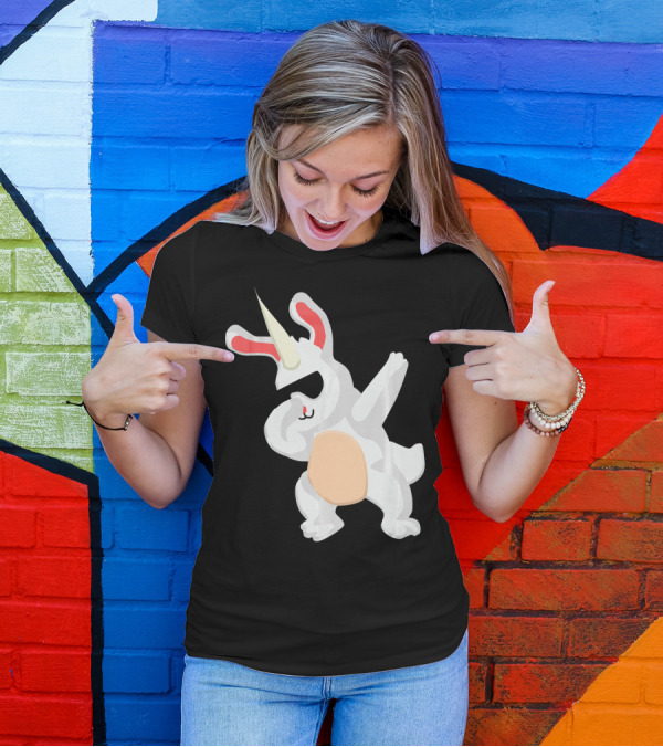 Funny Unicorn Rabbit Dab T-Shirt