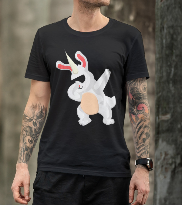 Funny Unicorn Rabbit Dab T-Shirt