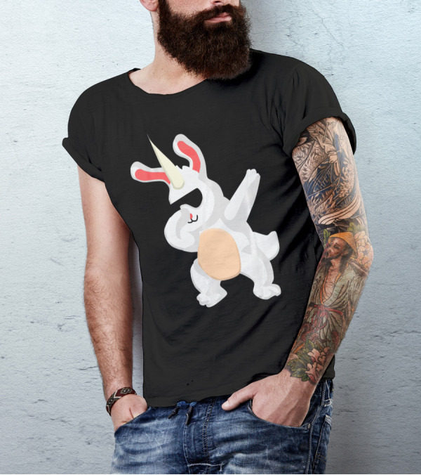 Funny Unicorn Rabbit Dab T-Shirt