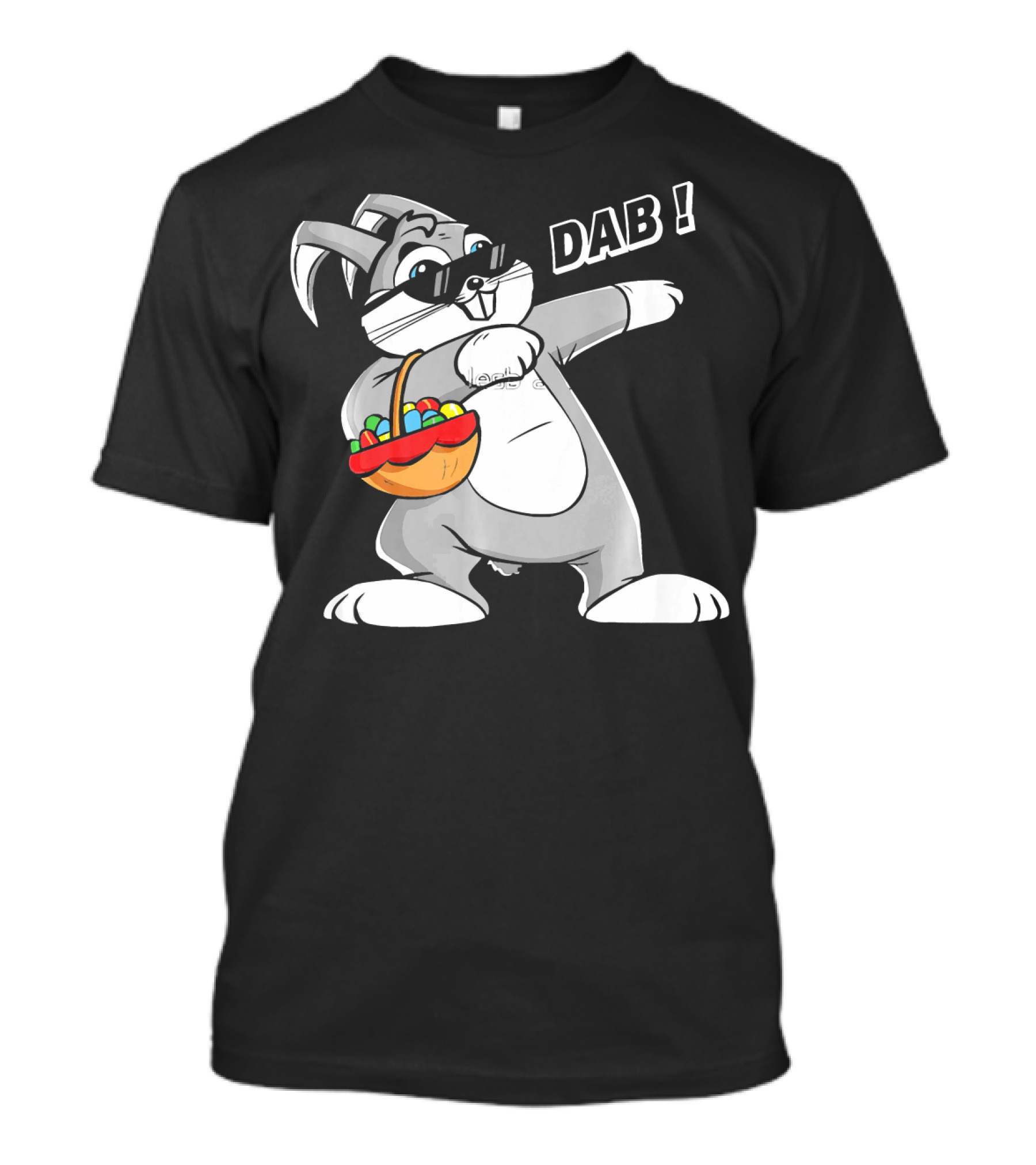Dab Easter Bunny With Basket Of Eggs T-Shirt