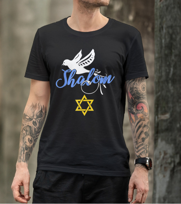 Shalom Star Of David Dove Hanukkah T-Shirt
