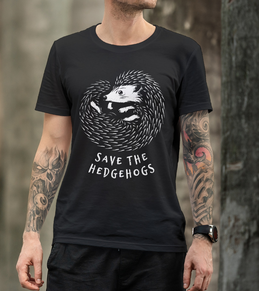 Save The Hedgehogs Protective Illustration Campaign T-Shirt