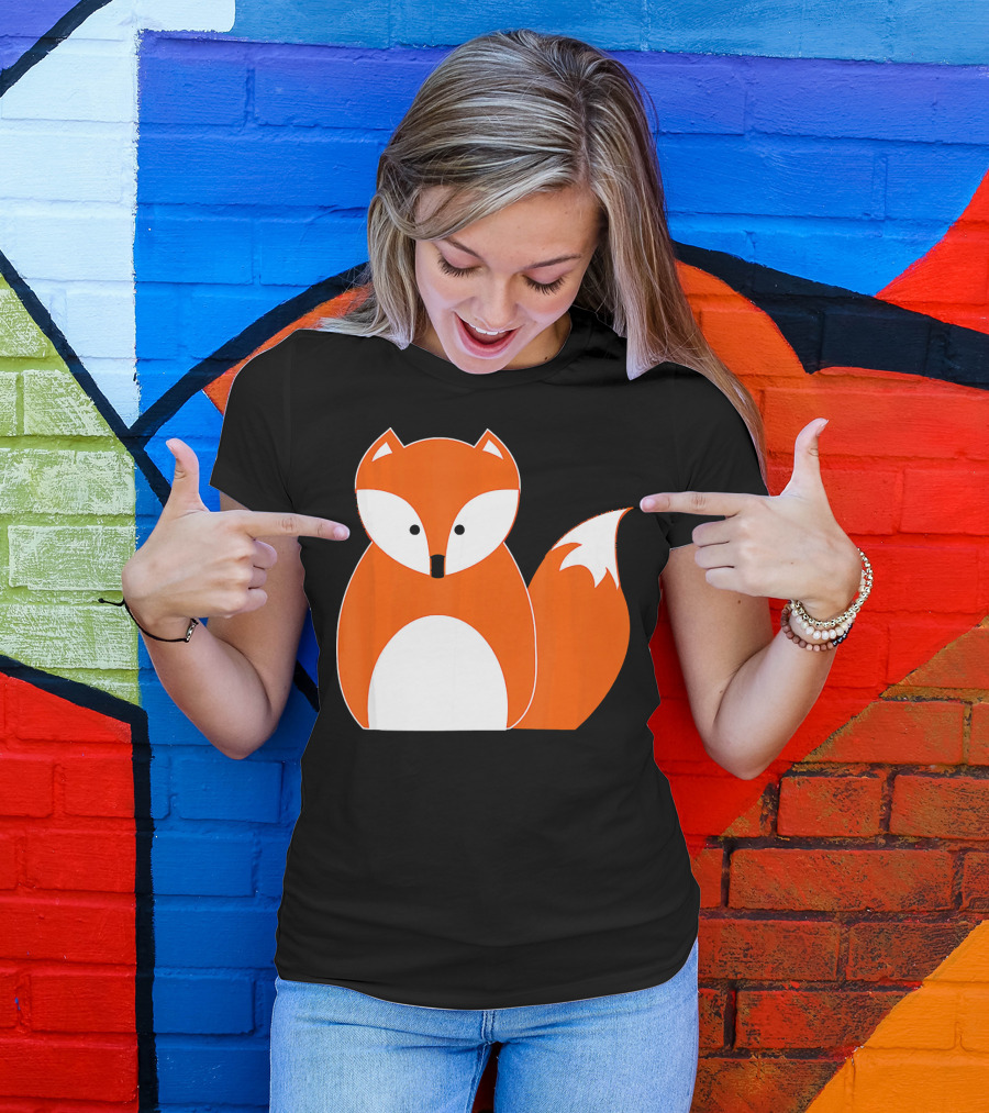 Fox Woodland Animal Cute Minimalist T-Shirt