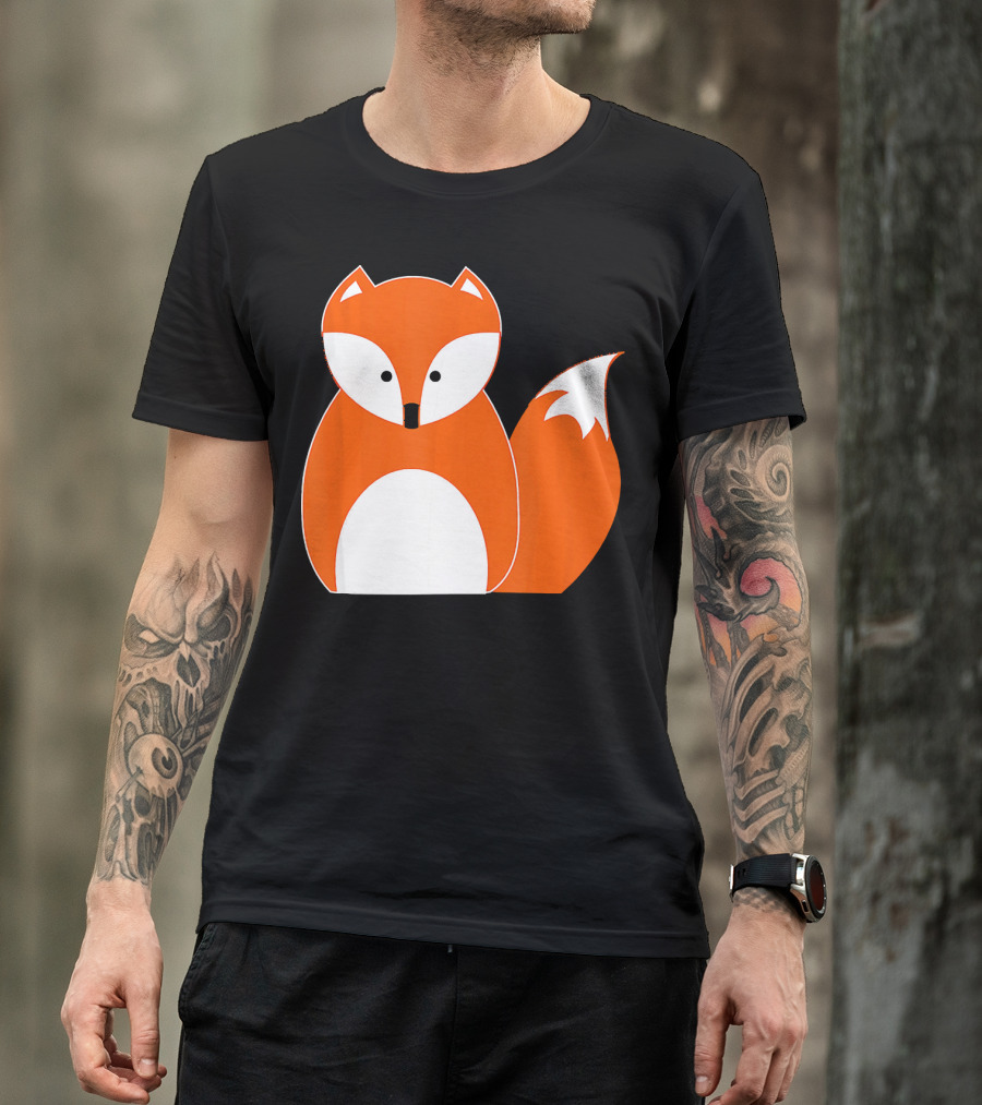 Fox Woodland Animal Cute Minimalist T-Shirt