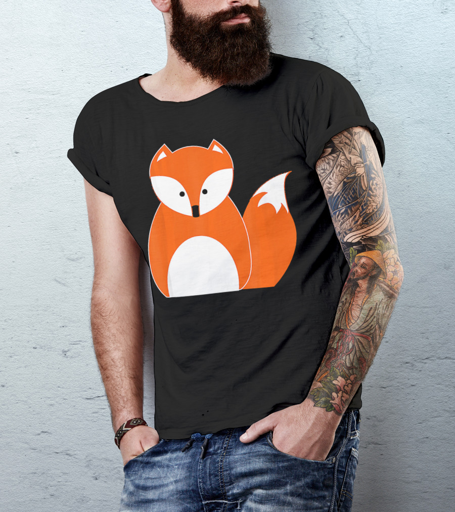 Fox Woodland Animal Cute Minimalist T-Shirt