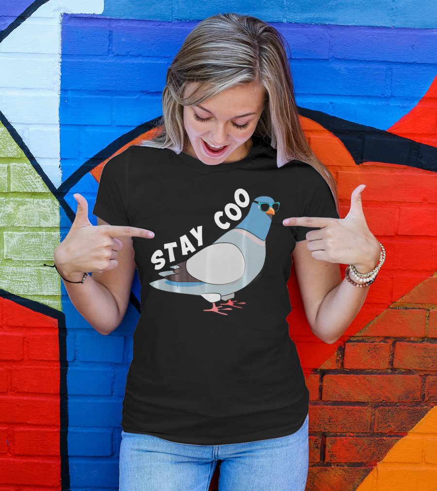 Stay Coo Funny Bird Cute Pigeon Racing T-Shirt