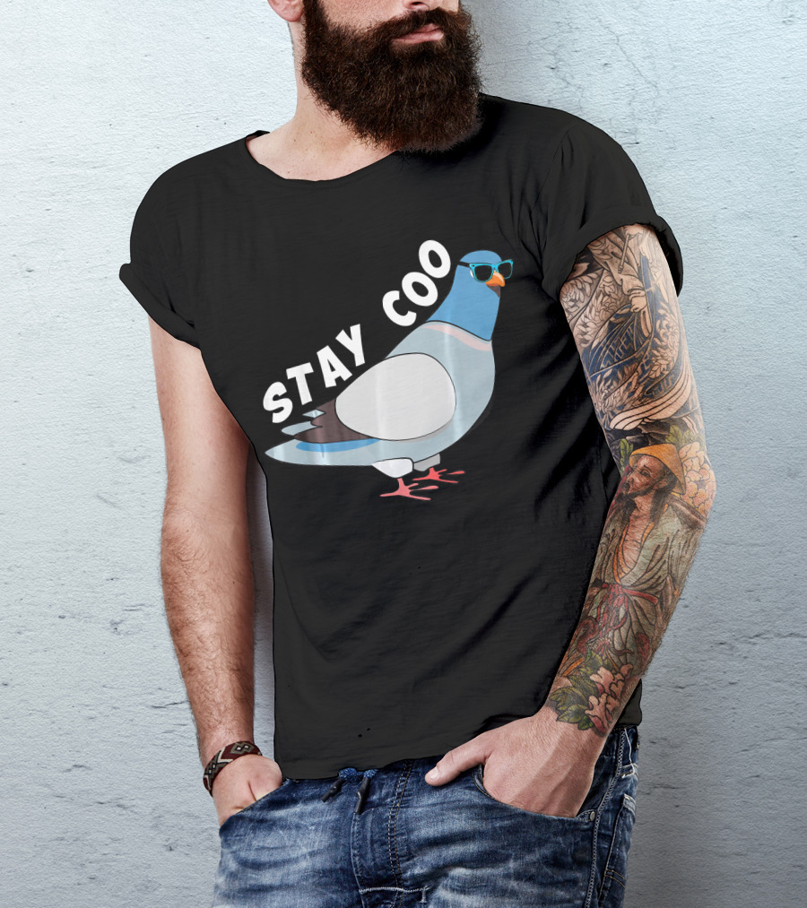 Stay Coo Funny Bird Cute Pigeon Racing T-Shirt