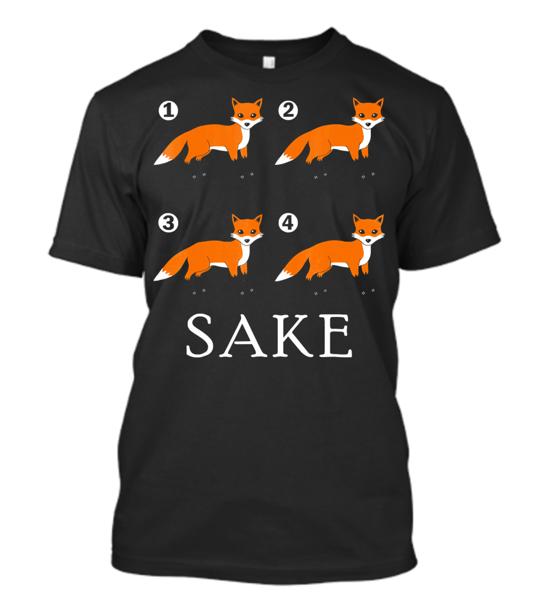 Numbers 1 2 3 4 Fox Sake T-Shirt