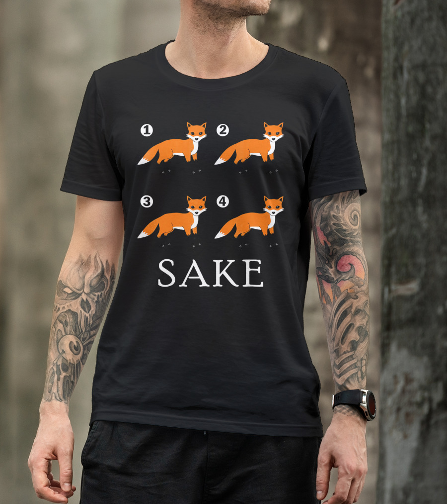 Numbers 1 2 3 4 Fox Sake T-Shirt