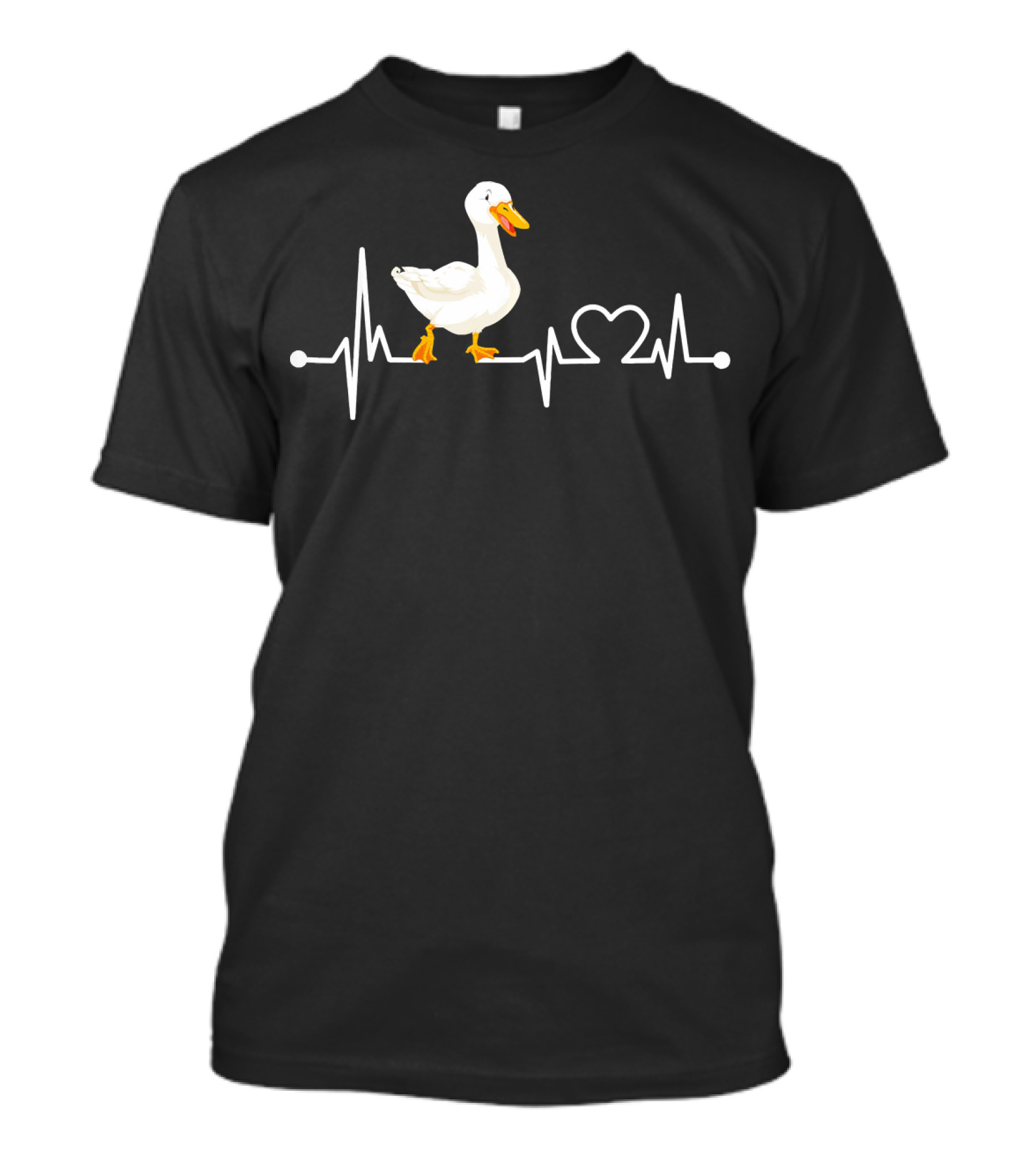 Goose Heartbeat Funny Farmer Farming Farm Duck Love T-Shirt