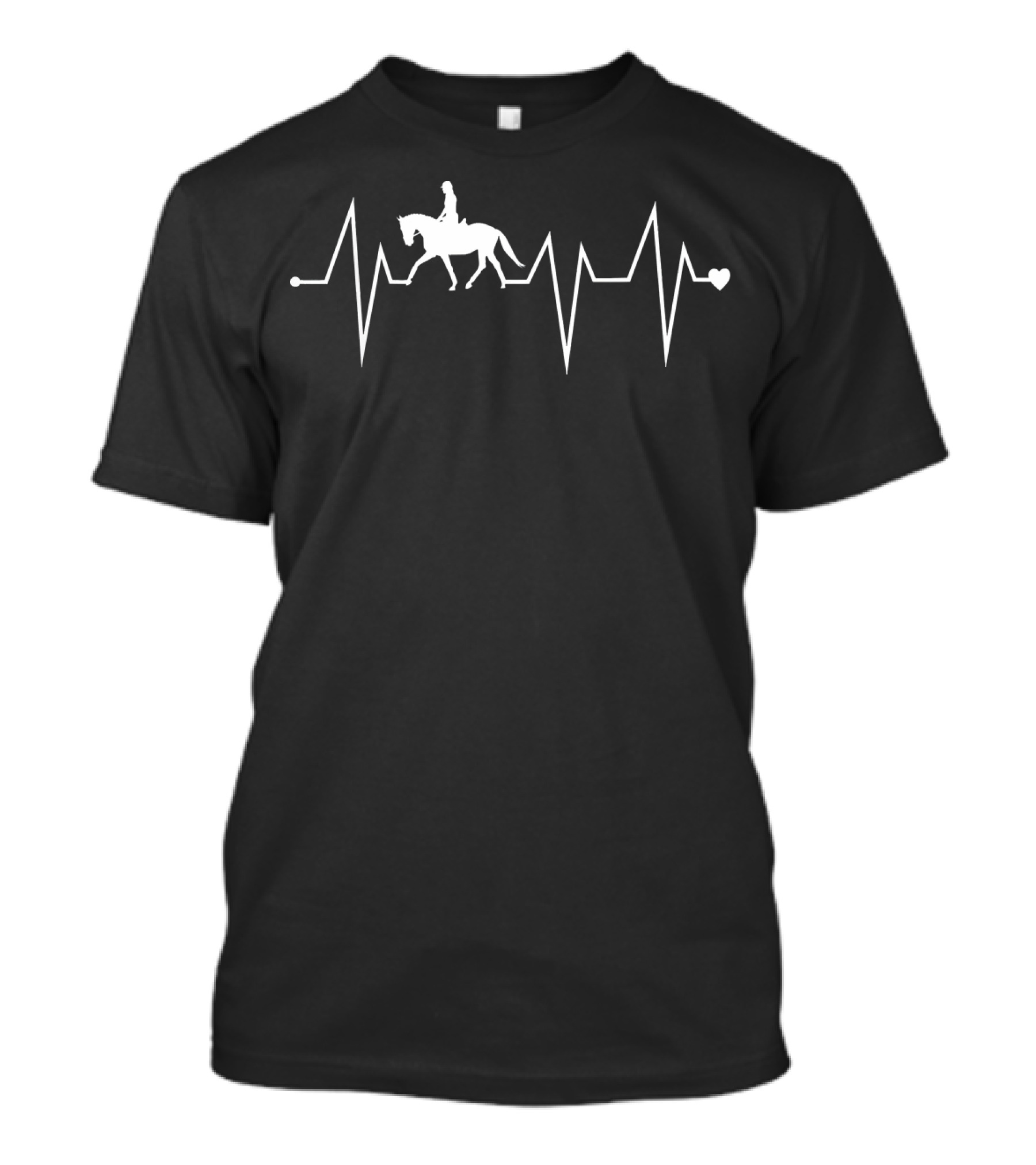 Funny Dressage Horse Riding Heartbeat Rider Equine Pulse T-Shirt