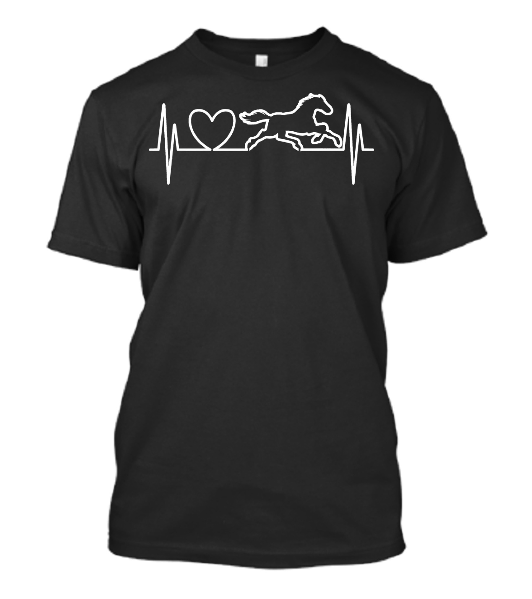 Heartbeat Horse Love Riding Equestrian Farm T-Shirt