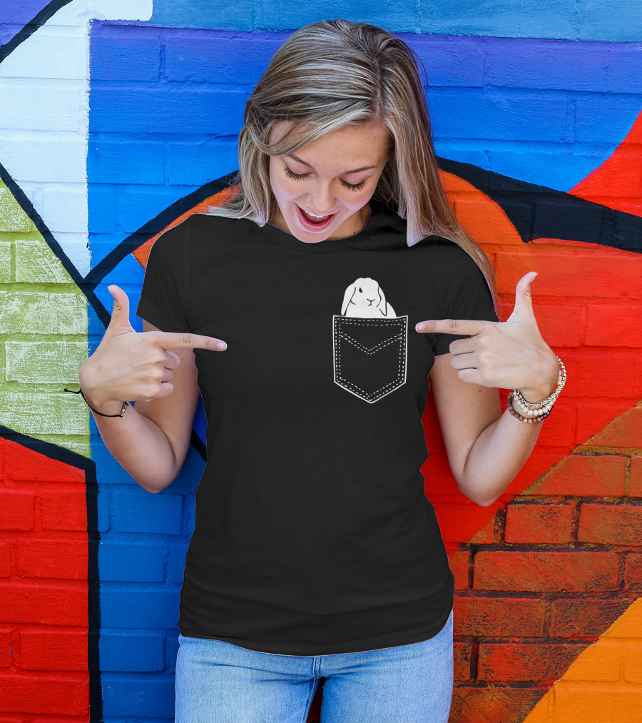 Funny Rabbit Cute Pocket Tee Holland T-Shirt