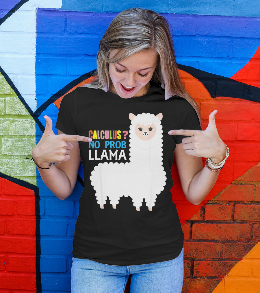 Calculus No Prob Llama Funny School Math Alpaca T-Shirt