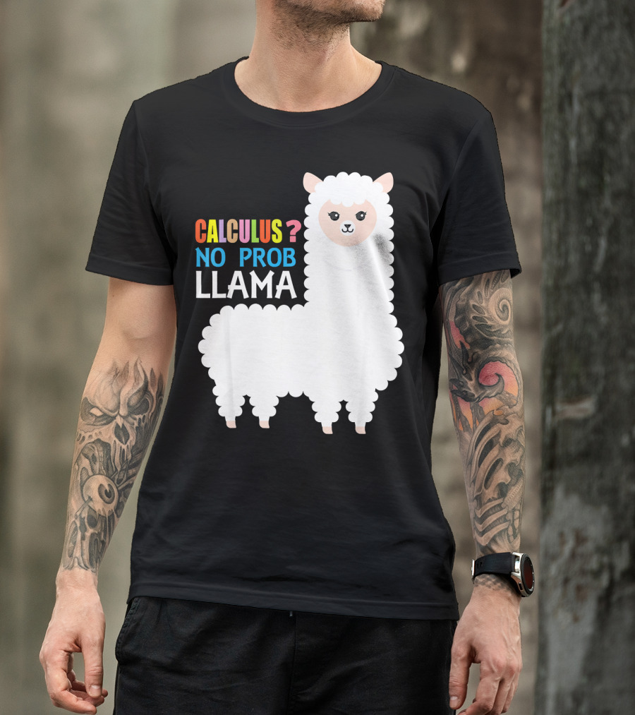 Calculus No Prob Llama Funny School Math Alpaca T-Shirt