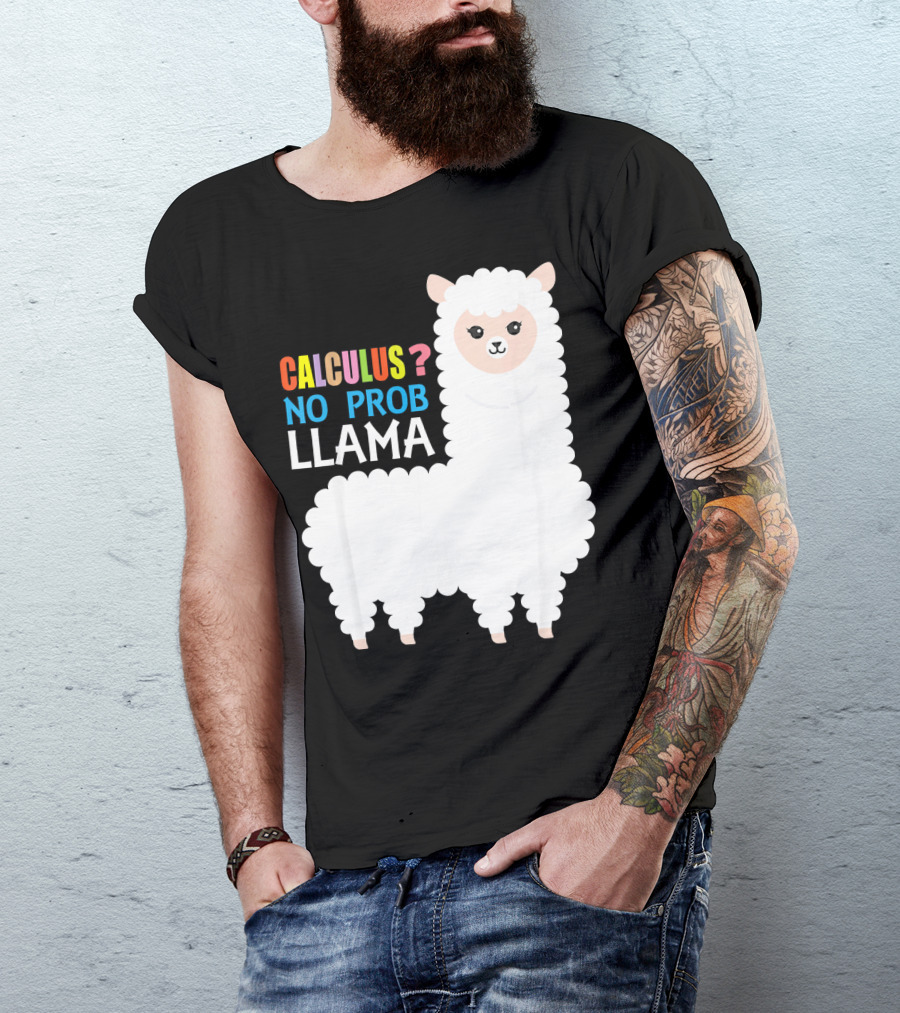 Calculus No Prob Llama Funny School Math Alpaca T-Shirt