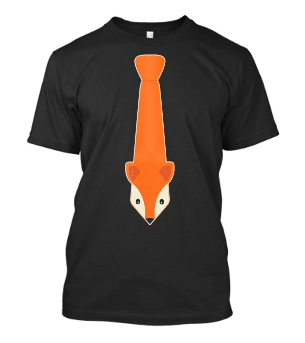 Fox Head Shaped Orange Tie T-Shirt