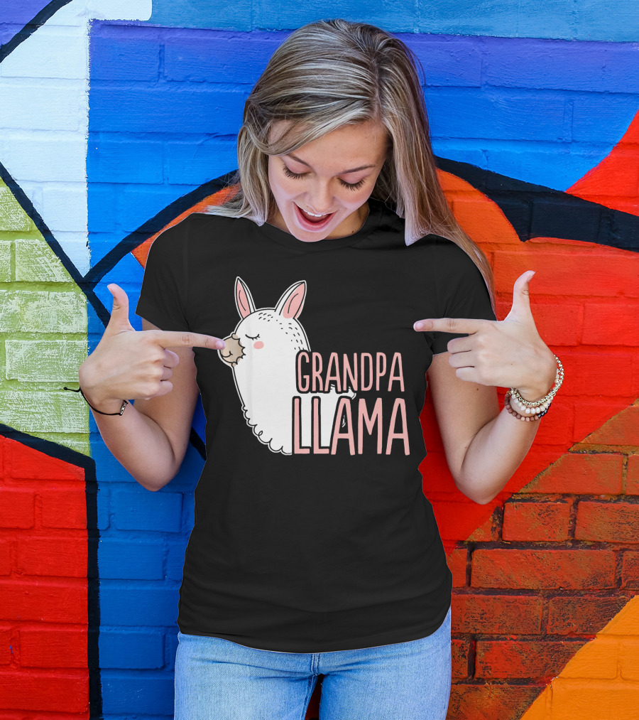 Grandpa Llama Funny Alpaca T-Shirt