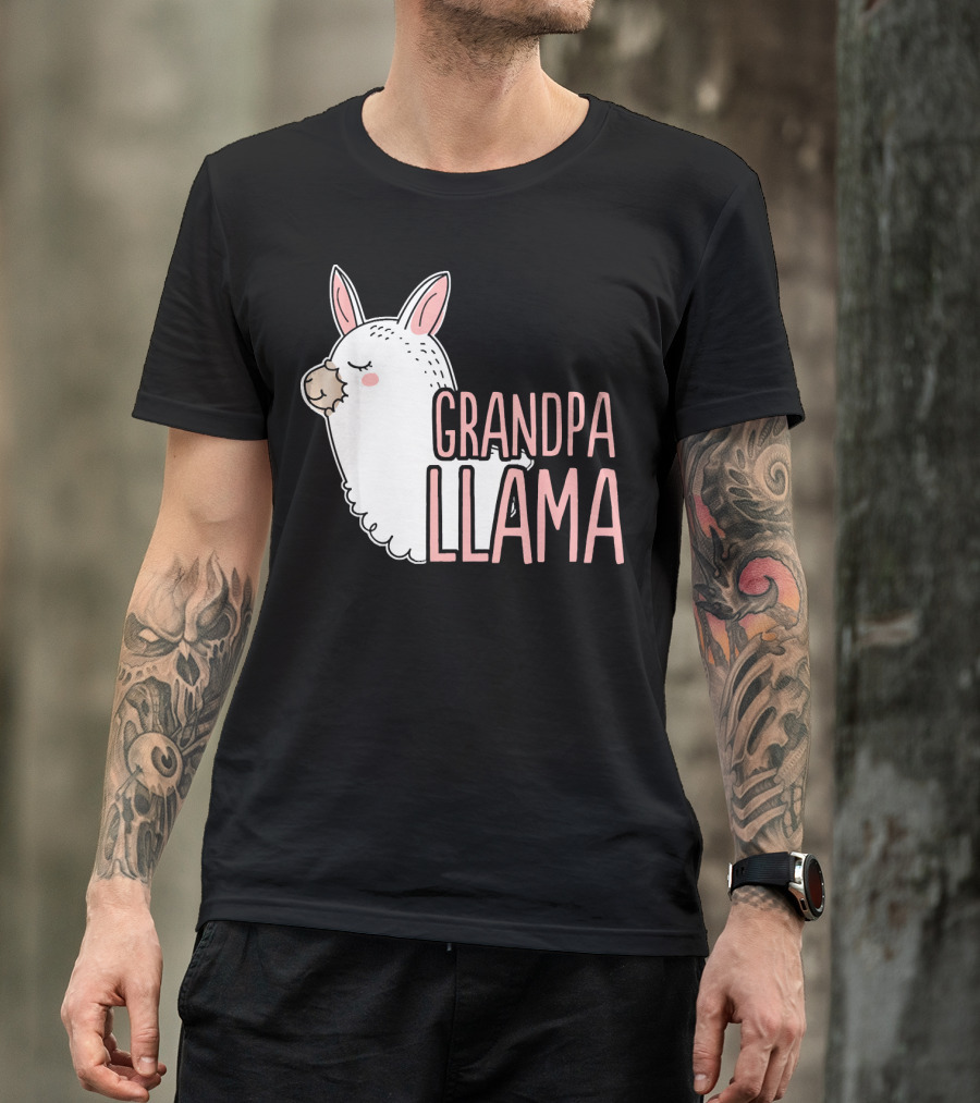 Grandpa Llama Funny Alpaca T-Shirt