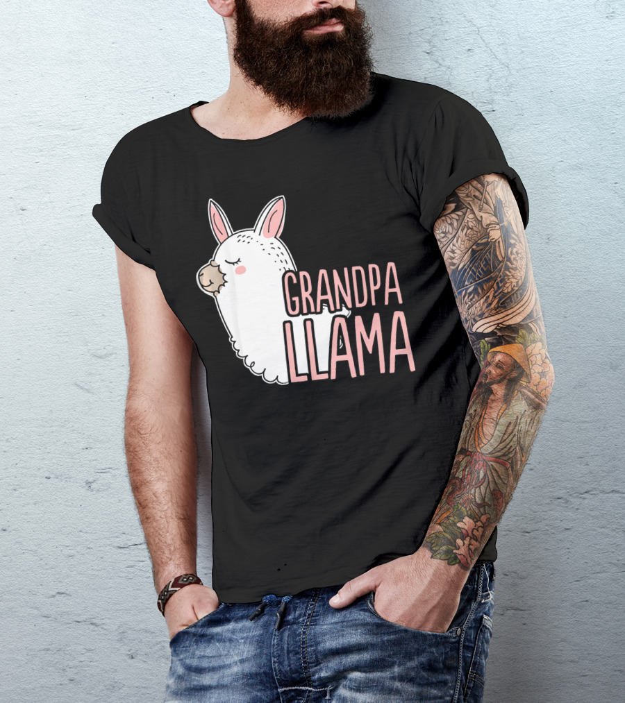 Grandpa Llama Funny Alpaca T-Shirt