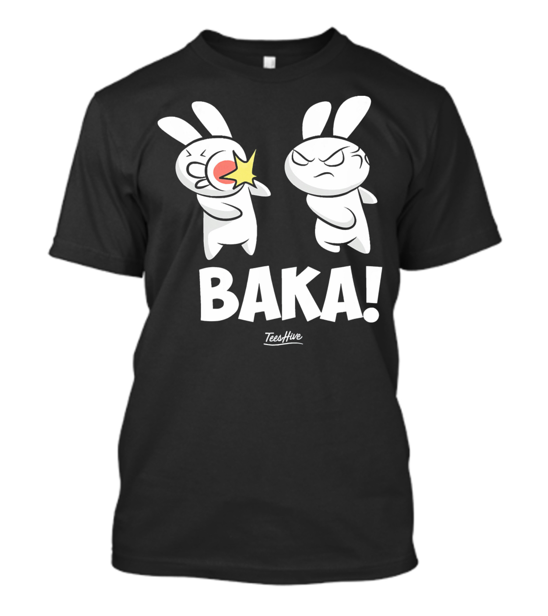 BAKA Funny Anime Japanese Rabbit TeesHive T-Shirt