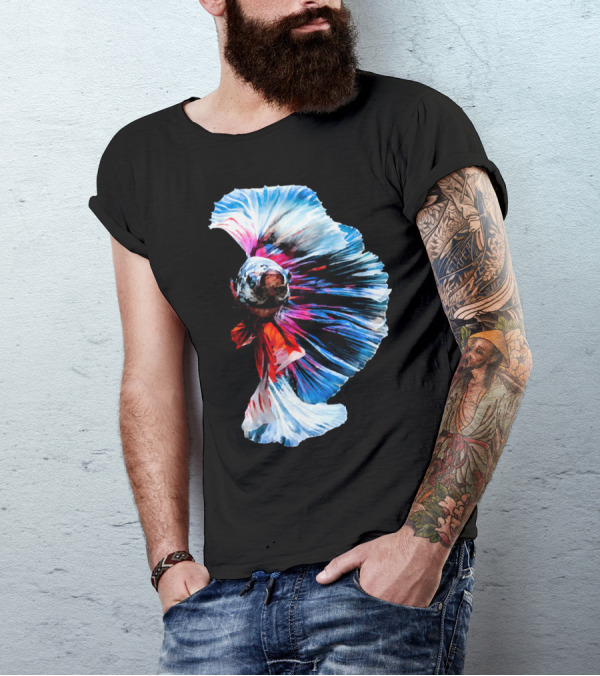 Betta Splendens Exotic Freshwater Fish Magnificent Display T-Shirt