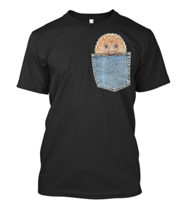 Hedgehog In Denim Pocket Baby Hedgehog Peeking T-Shirt