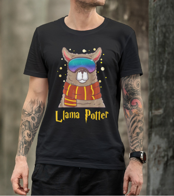 Llama Potter Funny Alpaca Visor Scarves T-Shirt