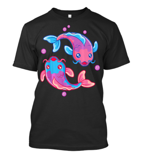 Japanese Colorful Kawaii Lucky Koi Fish T-Shirt